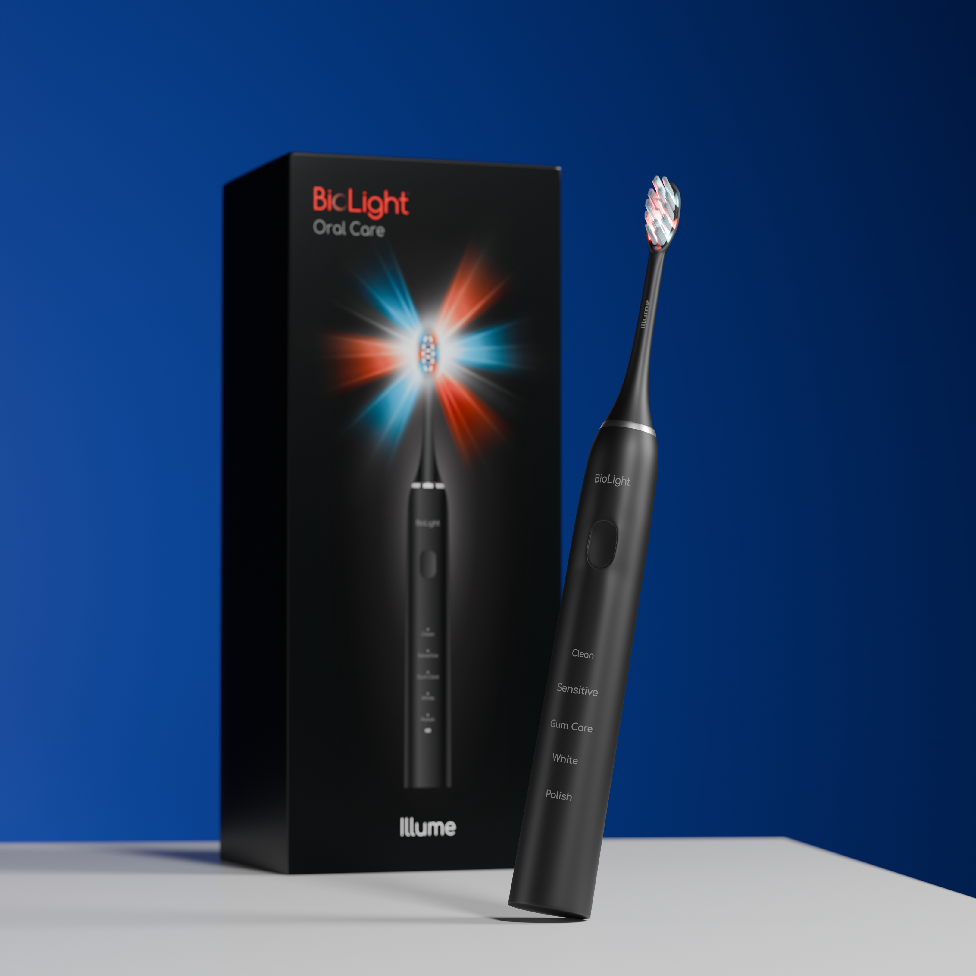 Illume Premium Blue & Red Light-Enhanced Sonic Toothbrush