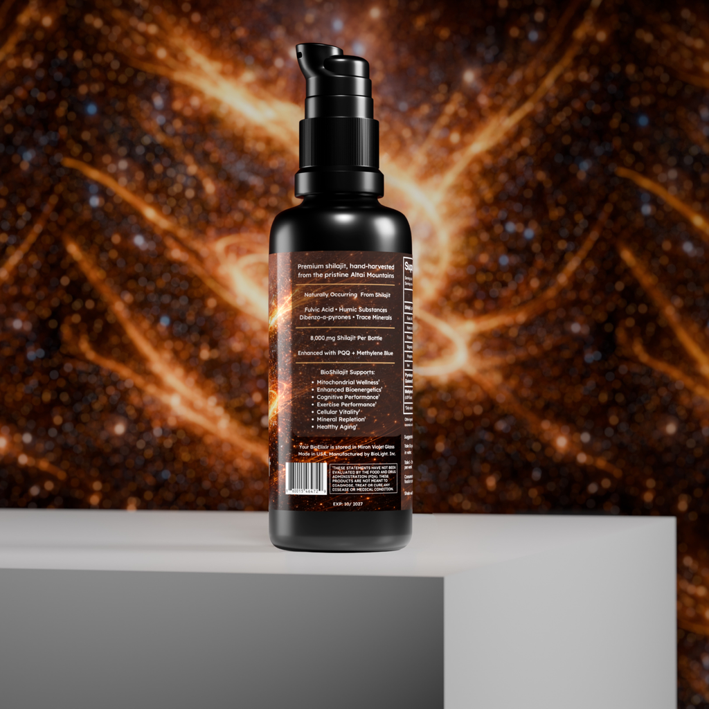 BioShilajit | Premium Liquid Shilajit + PQQ + Methylene Blue for Mitochondrial Support & Cellular Energy