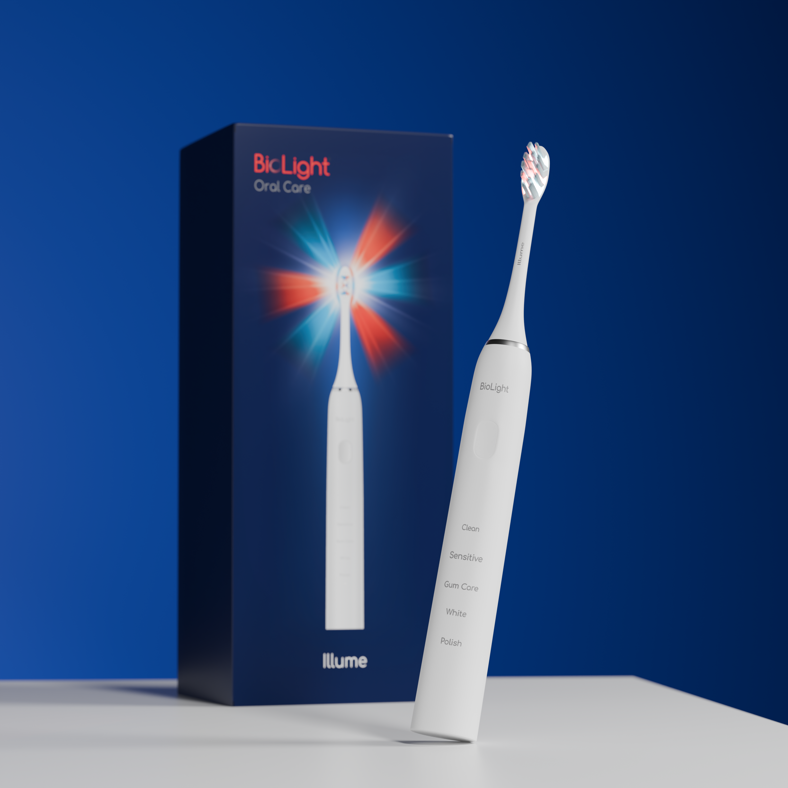 Illume Premium Blue & Red Light-Enhanced Sonic Toothbrush